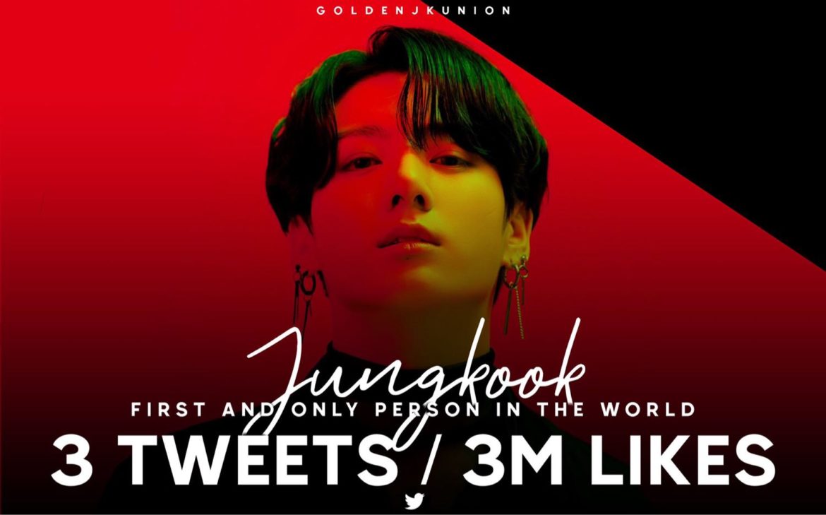 Jungkook บุคคลแรกของโลกที่มียอด Like บน Twitter 3 ล้าน