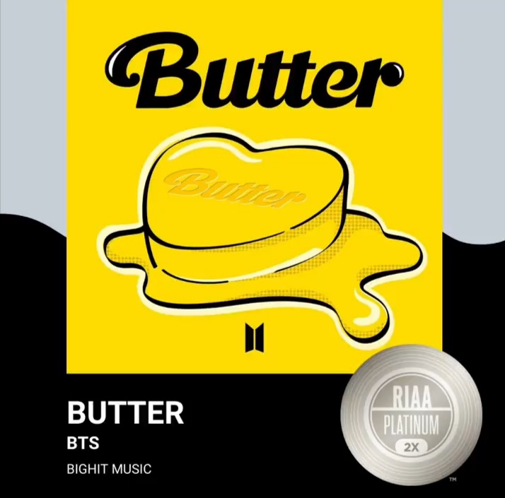 เพลง ‘Butter’ ได้รับการรับรองยอดขายระดับ 2X PLATINUM (2,000,000 units)