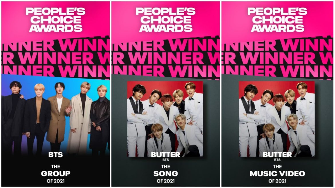 BTS ได้รับรางวัลชนะ 3 รางวัลจากงาน People’s Choice Awards 2021