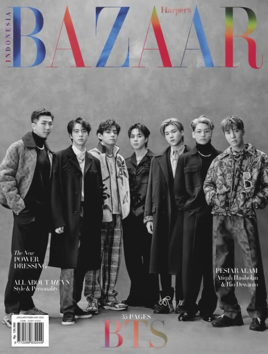 BTS (Louis Vuitton) บนหน้าปกนิตยสาร HARPER’S BAZAAR INDONESIA