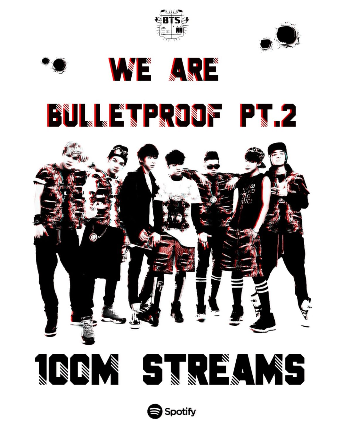 We Are Bulletproof Pt. 2 มียอดสตรีมรวมถึง 100 ล้านสตรีมแล้วบน Spotify