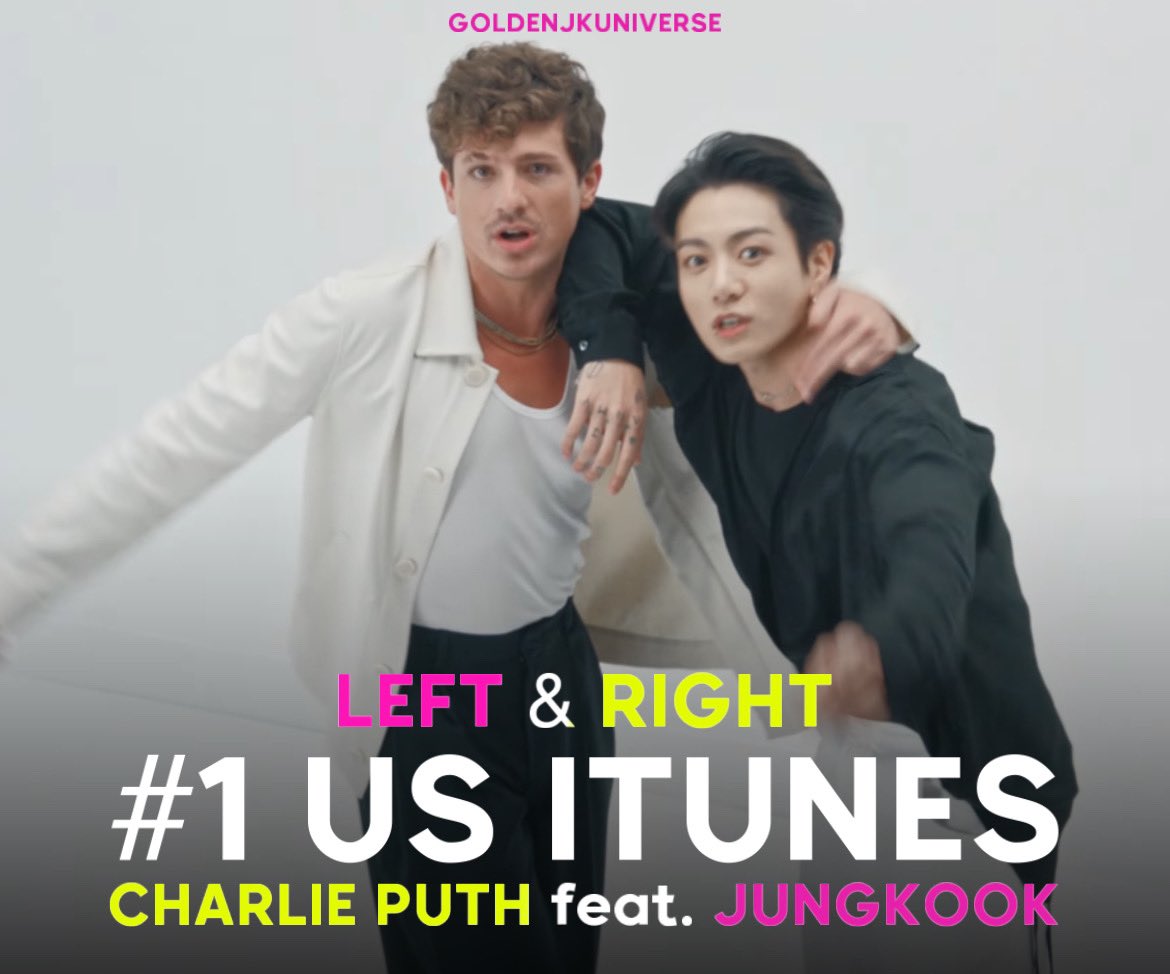Left And Right (feat. Jung Kook of BTS) ขึ้นอันดับ 1 iTunes US ได้สำเร็จ