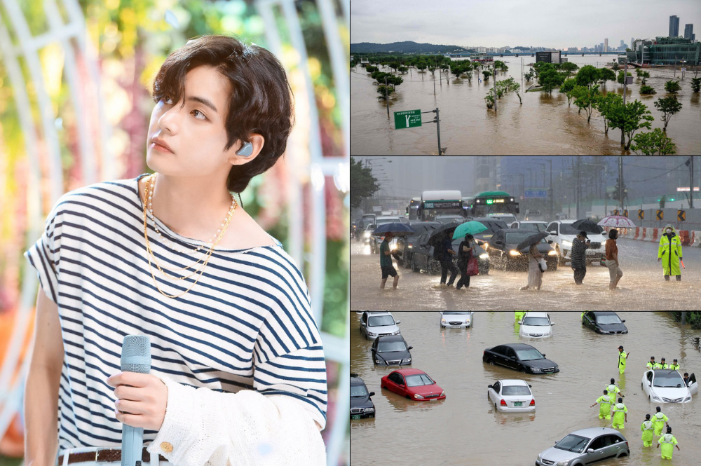วี BTS บริจาคเงินช่วยเหลือวิกฤตน้ำท่วมในเกาหลีใต้
